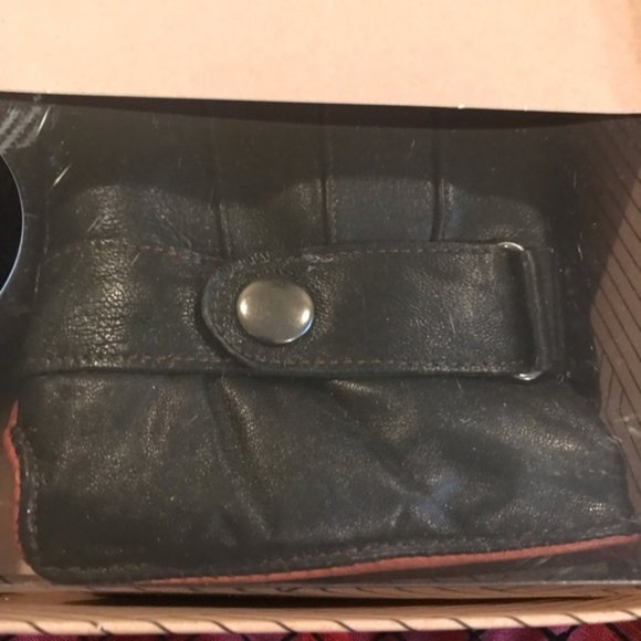 Mens Plaid LONG Scarf and Leather Gloves gift set - Picture 5 of 6